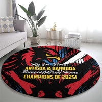 Caribbean Cricket Antigua and Barbuda Round Carpet First Crown Forever Proud - Wonder Print Shop