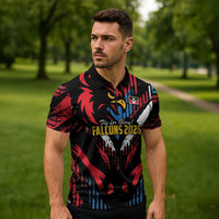 Caribbean Cricket Antigua and Barbuda Zipper Polo Shirt First Crown Forever Proud - Wonder Print Shop