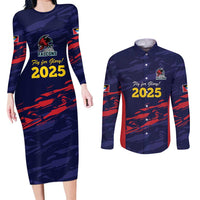 Caribbean Cricket Antigua and Barbuda Couples Matching Long Sleeve Bodycon Dress and Long Sleeve Button Shirt History Begins Now - Wonder Print Shop