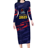 Caribbean Cricket Antigua and Barbuda Long Sleeve Bodycon Dress History Begins Now - Wonder Print Shop