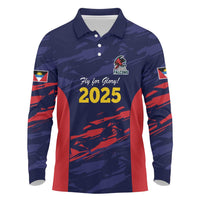Caribbean Cricket Antigua and Barbuda Long Sleeve Polo Shirt History Begins Now - Wonder Print Shop