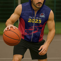 Caribbean Cricket Antigua and Barbuda Sleeveless Zip Hoodie History Begins Now - Wonder Print Shop