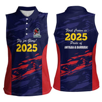 Caribbean Cricket Antigua and Barbuda Women Sleeveless Polo Shirt History Begins Now - Wonder Print Shop