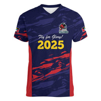 Caribbean Cricket Antigua and Barbuda Women V-Neck T-Shirt History Begins Now - Wonder Print Shop