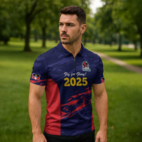 Caribbean Cricket Antigua and Barbuda Zipper Polo Shirt History Begins Now - Wonder Print Shop