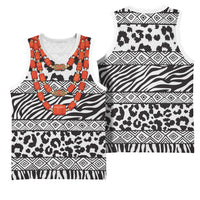 Nigeria Traditional Coral Bead Attire Basketball Jersey African Tribal Element Wild Animal Skins