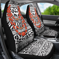 Nigeria Traditional Coral Bead Attire Car Seat Cover African Tribal Element Wild Animal Skins