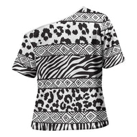 Nigeria Traditional Coral Bead Attire Cross Shoulder Shirt African Tribal Element Wild Animal Skins