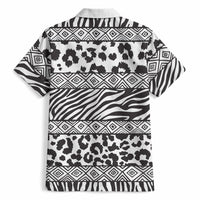 Nigeria Traditional Coral Bead Attire Hawaiian Shirt African Tribal Element Wild Animal Skins