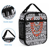 Nigeria Traditional Coral Bead Attire Lunch Bag African Tribal Element Wild Animal Skins