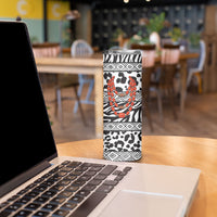 Nigeria Traditional Coral Bead Attire Skinny Tumbler African Tribal Element Wild Animal Skins