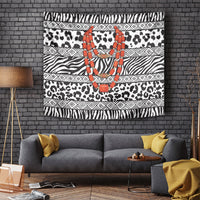 Nigeria Traditional Coral Bead Attire Tapestry African Tribal Element Wild Animal Skins