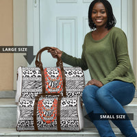 Nigeria Traditional Coral Bead Attire Travel Bag African Tribal Element Wild Animal Skins