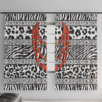 Nigeria Traditional Coral Bead Attire Window Curtain African Tribal Element Wild Animal Skins
