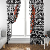 Nigeria Traditional Coral Bead Attire Window Curtain African Tribal Element Wild Animal Skins