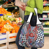 Nigeria Traditional Coral Bead Attire Grocery Bag Tribal African Style