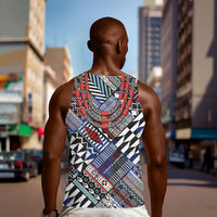 Nigeria Traditional Coral Bead Attire Men Tank Top Tribal African Style