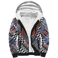 Nigeria Traditional Coral Bead Attire Sherpa Hoodie Tribal African Style