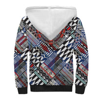 Nigeria Traditional Coral Bead Attire Sherpa Hoodie Tribal African Style