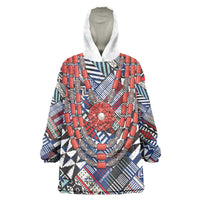 Nigeria Traditional Coral Bead Attire Wearable Blanket Hoodie Tribal African Style