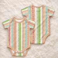 Nigerian Aso Oke African Ethnic Stripes Baby Onesie