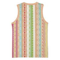Nigerian Aso Oke African Ethnic Stripes Basketball Jersey