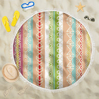 Nigerian Aso Oke African Ethnic Stripes Beach Blanket