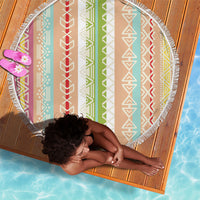 Nigerian Aso Oke African Ethnic Stripes Beach Blanket