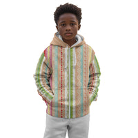 Nigerian Aso Oke African Ethnic Stripes Kid Hoodie