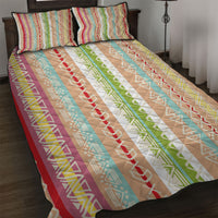 Nigerian Aso Oke African Ethnic Stripes Quilt Bed Set