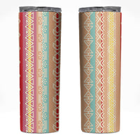 Nigerian Aso Oke African Ethnic Stripes Skinny Tumbler