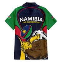 Namibia Rugby Family Matching Puletasi Dress and Hawaiian Shirt World Cup 2023 Eagle Mascot Come On Welwitschias - Wonder Print Shop