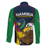 Namibia Rugby Family Matching Puletasi Dress and Hawaiian Shirt World Cup 2023 Eagle Mascot Come On Welwitschias - Wonder Print Shop