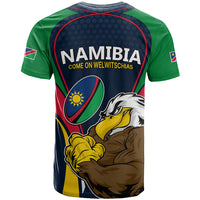 Namibia Rugby T Shirt World Cup 2023 Eagle Mascot Come On Welwitschias - Wonder Print Shop