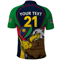 Custom Namibia Rugby Polo Shirt World Cup 2023 Eagle Mascot Come On Welwitschias - Wonder Print Shop
