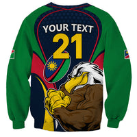 Custom Namibia Rugby Sweatshirt World Cup 2023 Eagle Mascot Come On Welwitschias - Wonder Print Shop