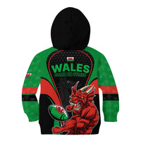 Wales Rugby Kid Hoodie World Cup 2023 Dragon Mascot Come On Cymru - Wonder Print Shop