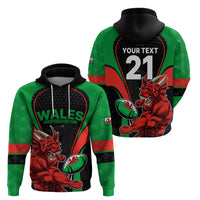 Custom Wales Rugby Hoodie World Cup 2023 Dragon Mascot Come On Cymru - Wonder Print Shop