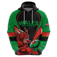 Custom Wales Rugby Hoodie World Cup 2023 Dragon Mascot Come On Cymru - Wonder Print Shop