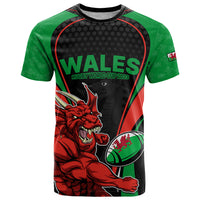 Custom Wales Rugby T Shirt World Cup 2023 Dragon Mascot Come On Cymru - Wonder Print Shop