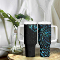 New Zealand Tribal Tattoo Tumbler With Handle With Matariki Art - Wonder Print Shop