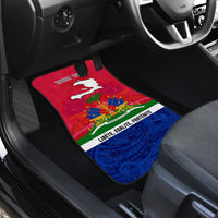 Haiti Independence Day Car Mats Libete Egalite Fratenite Ayiti 1804 With Polynesian Pattern LT9 - Wonder Print Shop