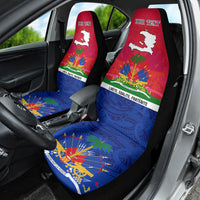 Haiti Independence Day Car Seat Cover Libete Egalite Fratenite Ayiti 1804 With Polynesian Pattern LT9 - Wonder Print Shop