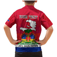 Haiti Independence Day Family Matching Mermaid Dress and Hawaiian Shirt Libete Egalite Fratenite Ayiti 1804 With Polynesian Pattern LT9 - Wonder Print Shop