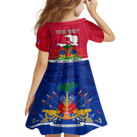 Haiti Independence Day Family Matching Short Sleeve Bodycon Dress and Hawaiian Shirt Libete Egalite Fratenite Ayiti 1804 With Polynesian Pattern - Wonder Print Shop