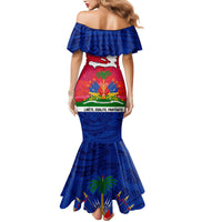 Haiti Independence Day Mermaid Dress Libete Egalite Fratenite Ayiti 1804 With Polynesian Pattern - Wonder Print Shop