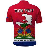 Haiti Independence Day Polo Shirt Libete Egalite Fratenite Ayiti 1804 With Polynesian Pattern - Wonder Print Shop
