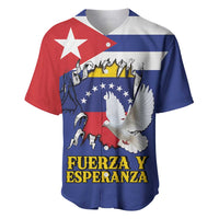 Personalized Cuba Venezuela Baseball Jersey Fuerza Y Esperanza - Wonder Print Shop