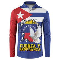 Personalized Cuba Venezuela Button Sweatshirt Fuerza Y Esperanza - Wonder Print Shop