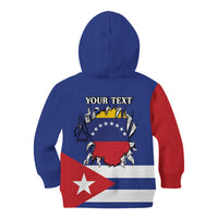 Personalized Cuba Venezuela Kid Hoodie Fuerza Y Esperanza - Wonder Print Shop